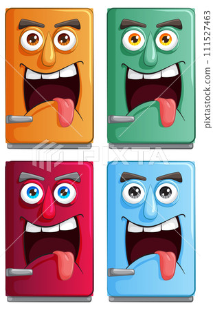 Colorful Emotive Book Characters Set 111527463