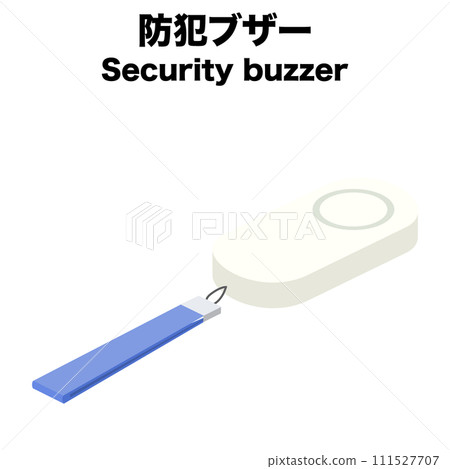 Isometric illustration of a security buzzer 111527707