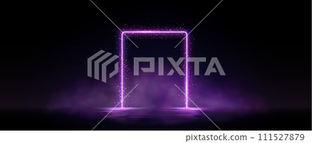 Rectangular purple frame on dark water background Rectangular purple frame on dark water background 111527879