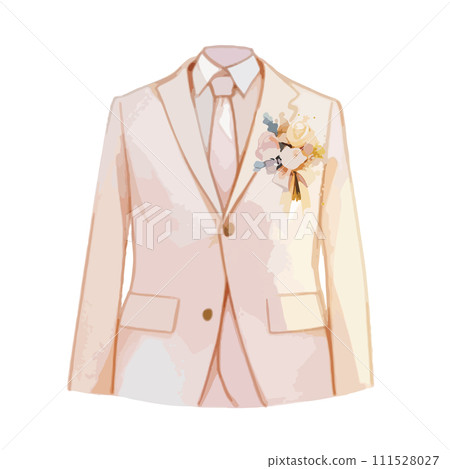 水彩婚禮燕尾服插圖 111528027