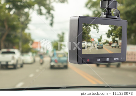 Car CCTV camera video recorder for driving safety on the road Car CCTV camera video recorder for driving safety on the road 111528078
