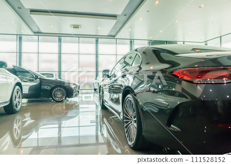 new car in the car dealership showroom 111528152