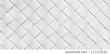 White weave leather texture pattern background 111528291