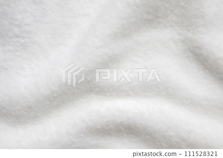 White fluffy fur fabric wool texture background 111528321