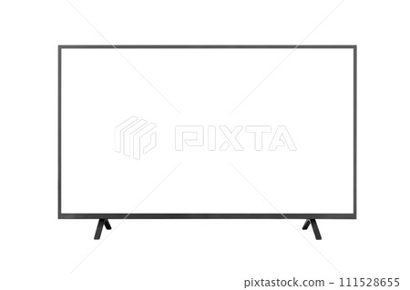 White screen LED TV television isolated on white background White screen LED TV television isolated on white background 111528655
