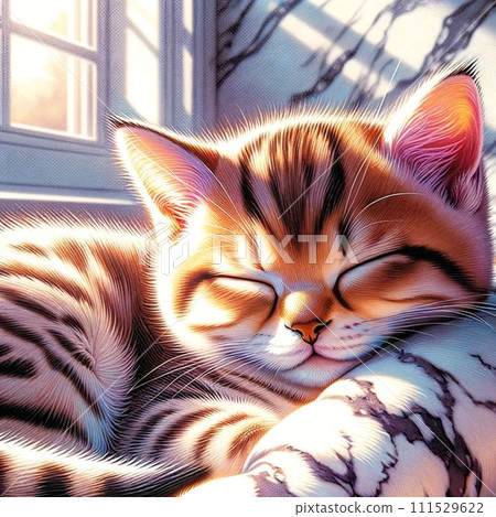 Sleeping kitten 111529622