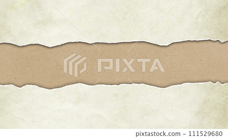 Torn strip of old paper 111529680
