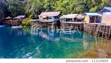 beautiful views of floating villages in Maluku beautiful views of floating villages in Maluku 111529885