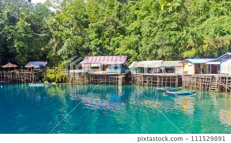 beautiful views of floating villages in Maluku 111529891