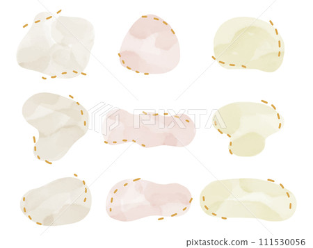 Simple watercolor frame set of various shapes Simple watercolor frame set of various shapes 111530056
