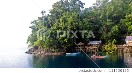 beautiful views of floating villages in Maluku 111530125