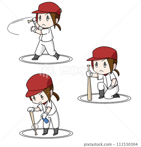 下一個擊球手圓圈圖 3 圖案/女孩 111530304