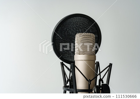 Professional studio microphone on the white background 111530666