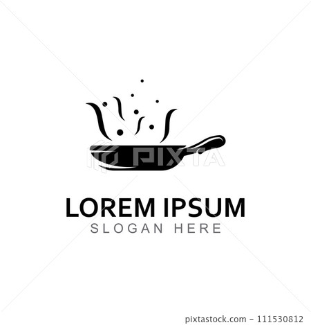 Logos for cooking utensils, cooking pots, spatulas and cooking spoons. Using a vector illustration template design concept. 111530812
