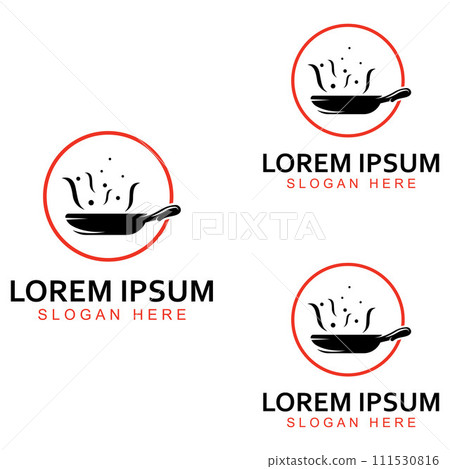 Logos for cooking utensils, cooking pots, spatulas and cooking spoons. Using a vector illustration template design concept. Logos for cooking utensils, cooking pots, spatulas and cooking spoons. Using a vector illustration template design concept. 111530816