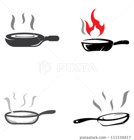 Logos for cooking utensils, cooking pots, spatulas and cooking spoons. Using a vector illustration template design concept. Logos for cooking utensils, cooking pots, spatulas and cooking spoons. Using a vector illustration template design concept. 111530817