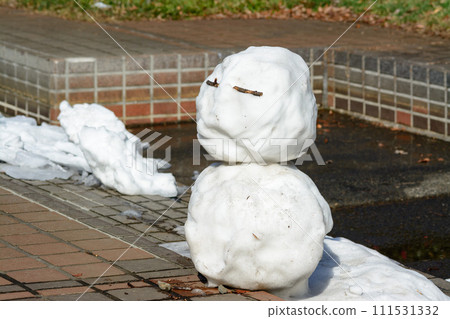 町田市芹谷公園殘雪景觀 町田市芹谷公園殘雪景觀 111531332