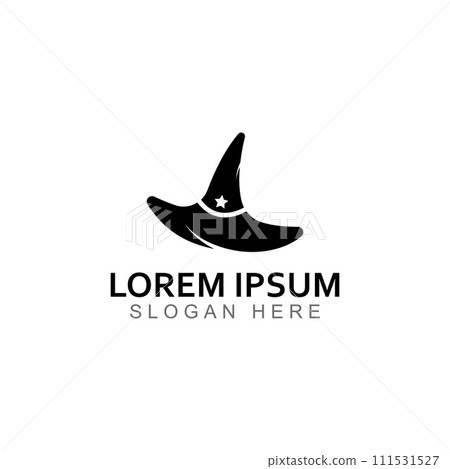 Wizard cap logo .By using vector design concept illustration template. Wizard cap logo .By using vector design concept illustration template. 111531527