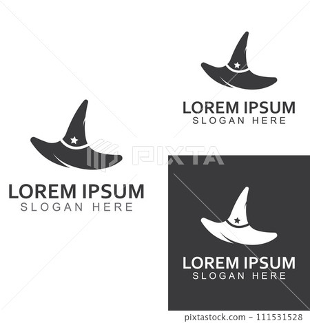 Wizard cap logo .By using vector design concept illustration template. Wizard cap logo .By using vector design concept illustration template. 111531528