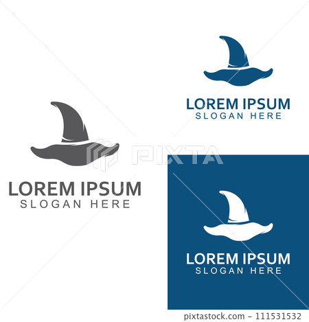 Wizard cap logo .By using vector design concept illustration template. Wizard cap logo .By using vector design concept illustration template. 111531532
