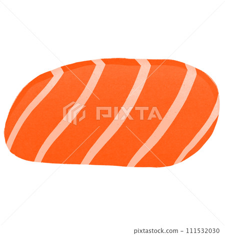 Salmon Sashimi Cartoon illustration Salmon Piece 111532030