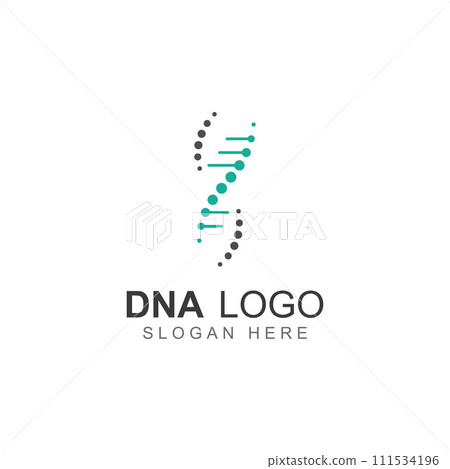 DNA vector logo. Modern medical logo, with vector illustration template design 111534196