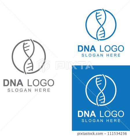 DNA vector logo. Modern medical logo, with vector illustration template design 111534236