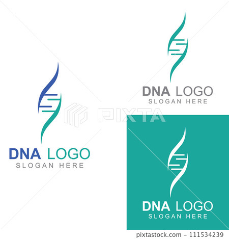 DNA vector logo. Modern medical logo, with vector illustration template design 111534239