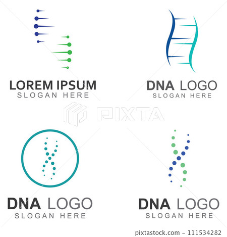 DNA vector logo. Modern medical logo, with vector illustration template design 111534282