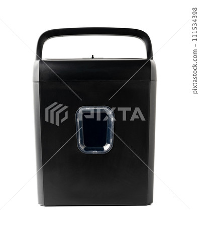 Office paper shredding machine device close up Office paper shredding machine device close up 111534398