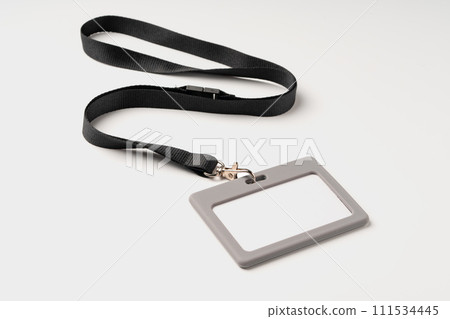 Blank bagde on white background copy space Blank bagde on white background copy space 111534445
