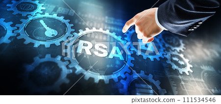 RSA. Rivest Shamir Adleman. Public key cryptographic algorithm 111534546