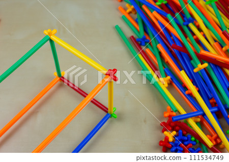 Frame made from tubes of modern constructor Frame made from tubes of modern constructor 111534749