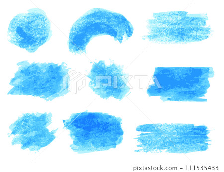 Vector watercolor paint. Abstract isolated colorful stain. Grunge element for paper design. Ink paint brush stain or spot on white background 111535433