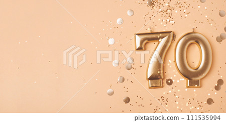 70 years celebration. Greeting banner. 70 years celebration. Greeting banner. 111535994