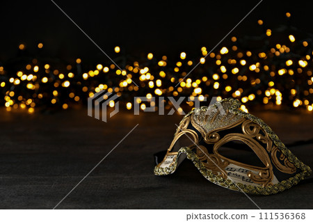 Purim day celebration concept, mask for performance. Purim day celebration concept, mask for performance. 111536368