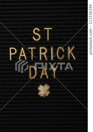 Black letters board with golden letters, top view Black letters board with golden letters, top view 111536394