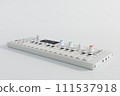 modern synthesizer isolated on white background 111537918