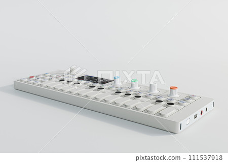 modern synthesizer isolated on white background modern synthesizer isolated on white background 111537918