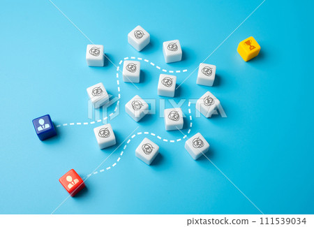 Race for the prize. Competition in business. Strive to outperform their rivals. Develop new products, services, and strategies to stay ahead. Strongest and most innovative. Growth and evolution 111539034