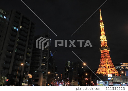 東京鐵塔 東京鐵塔 燈光照明 東京鐵塔 東京鐵塔 燈光照明 111539223