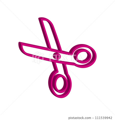 Illustration Vector graphic of scissor icon template Illustration Vector graphic of scissor icon template 111539942