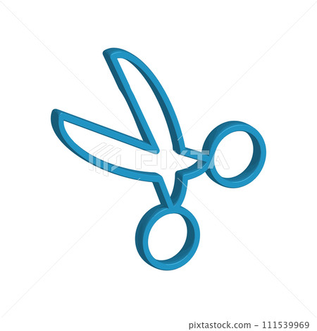 Illustration Vector graphic of scissor icon template Illustration Vector graphic of scissor icon template 111539969