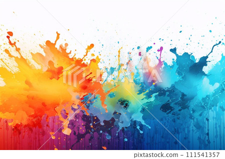 abstract colorful watercolor splash on white background, abstract colorful watercolor splash on white background, 111541357