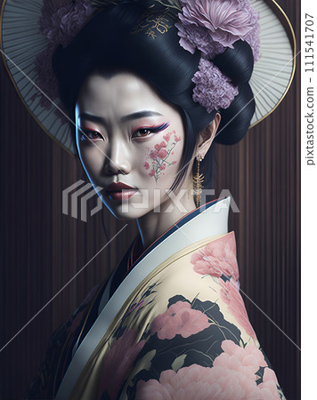 A culturally proud Japanese woman embracing her identity and ethnicity with grace. AI-generated item A culturally proud Japanese woman embracing her identity and ethnicity with grace. AI-generated item 111541707