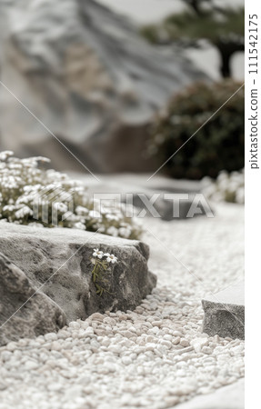 vertical quiet background with oriental garden 111542175