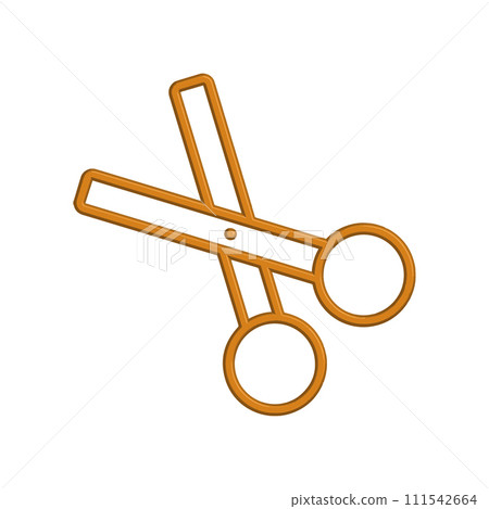 Illustration Vector graphic of scissor icon template 111542664