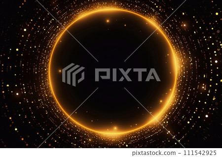 Abstract golden circle. Futuristic technology style background. 111542925