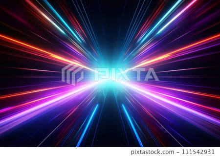 Abstract background with glowing lines. Fractal art. 3d rendering 111542931