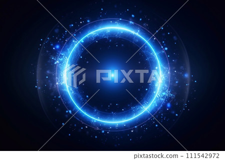 Abstract background. luminous swirling. Elegant glowing circle. Sparking particle. Space tunnel. Glossy jellyfish. Colorful ellipse. Glint sphere 111542972